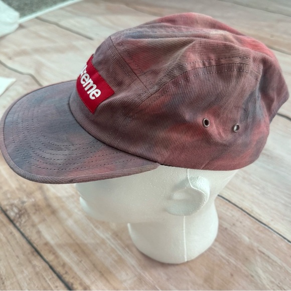 SS16 Supreme Marbled camp cap Red hat box logo - Picture 2 of 4